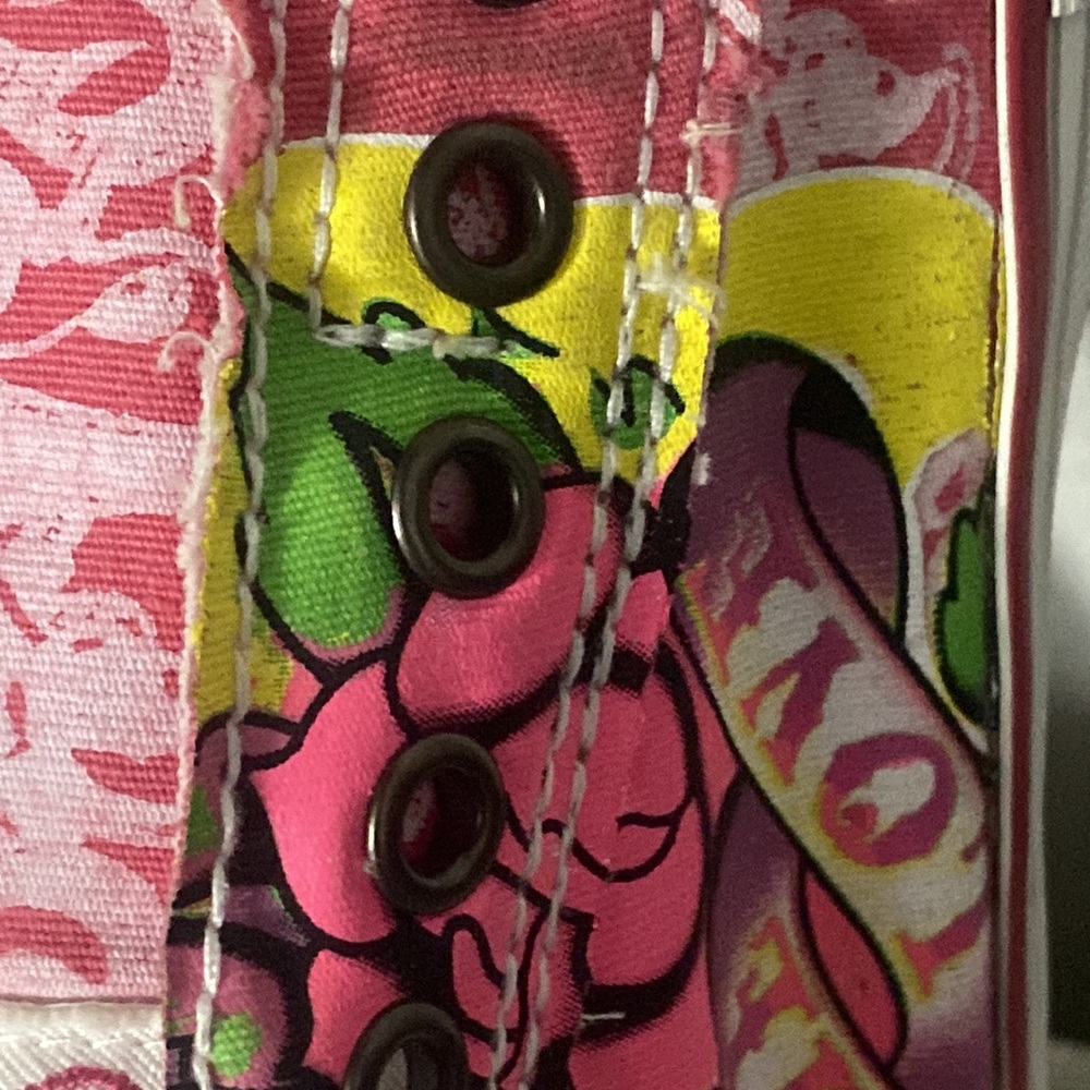 Ed Hardy low slip-on sneakers sz6+💀cap💚🧡Almay Goddess Gloss - Picture 15 of 17